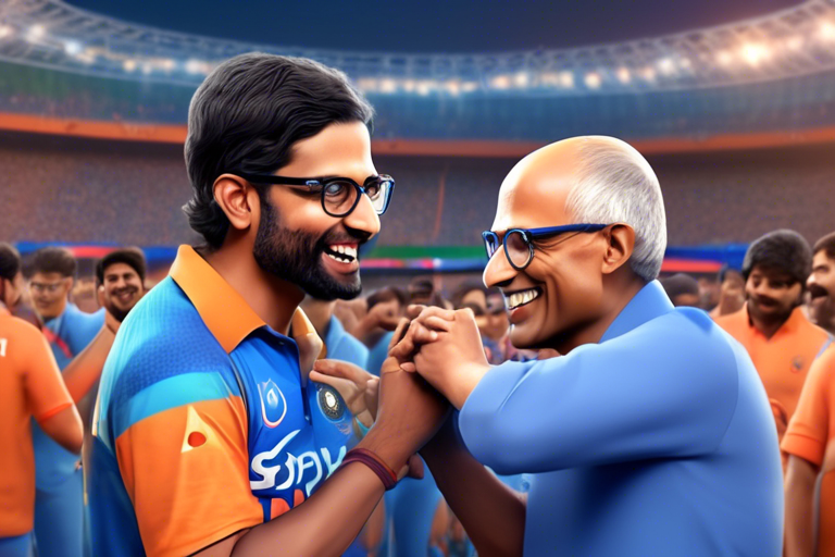 India celebrates T20 World Cup triumph with Satya Nadella and Sundar Pichai ???