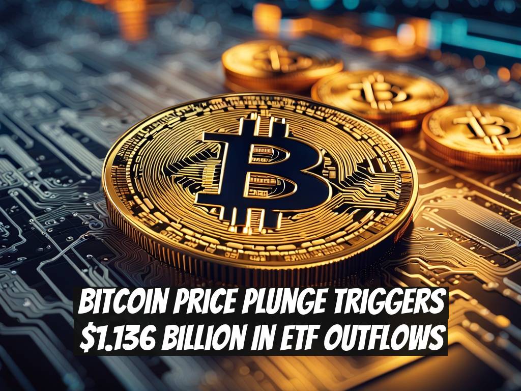 Bitcoin Price Plunge Triggers $1.136 Billion in ETF Outflows