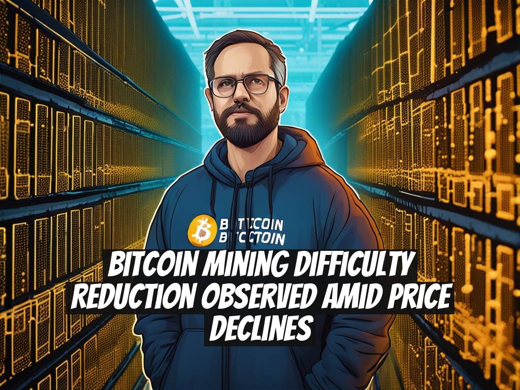 Bitcoin mining difficulty reduction observed amid price declines