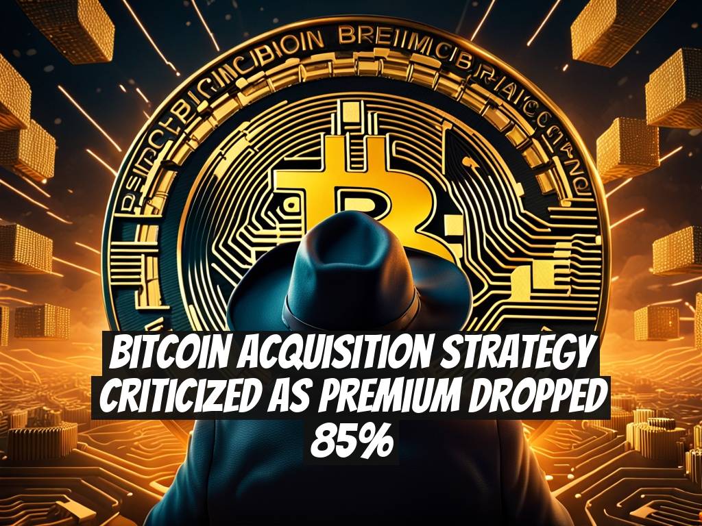 Bitcoin Acquisition Strategy Criticized as Premium Dropped 85%