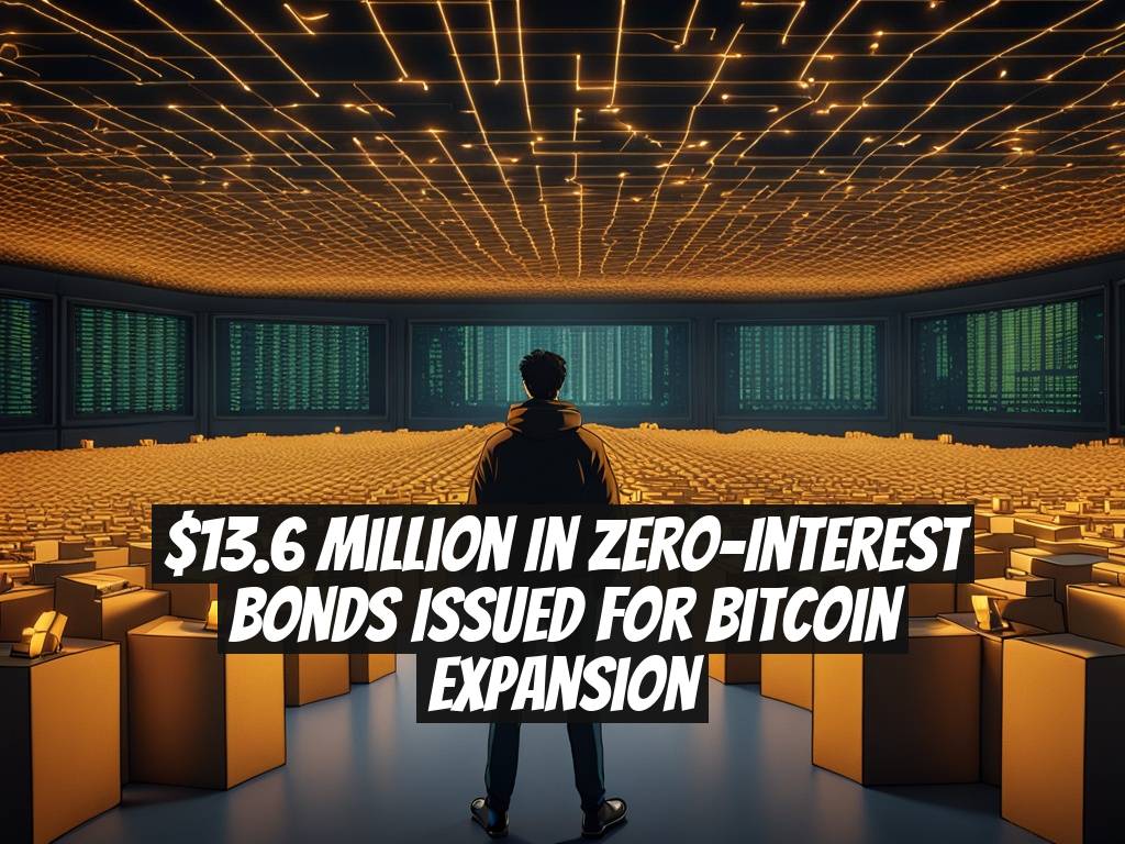 $13.6 Million in Zero-Interest Bonds Issued for Bitcoin Expansion