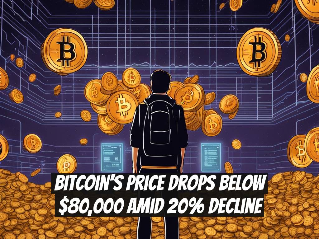 Bitcoin's Price Drops Below $80,000 Amid 20% Decline