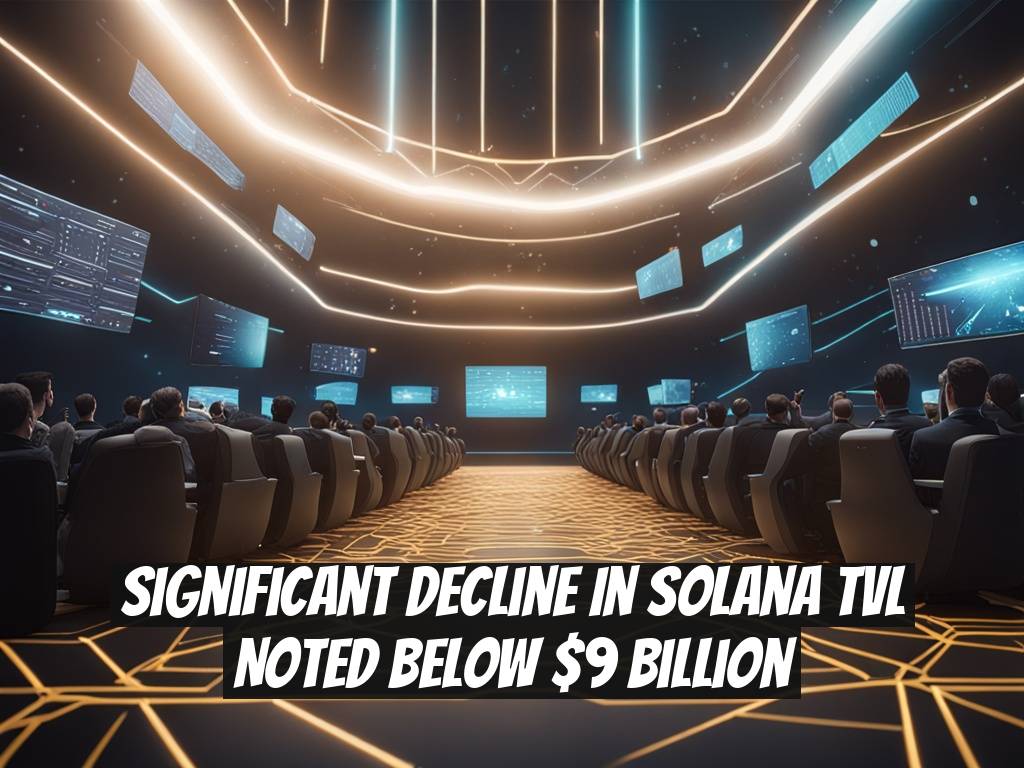 Significant Decline in Solana TVL Noted Below $9 Billion
