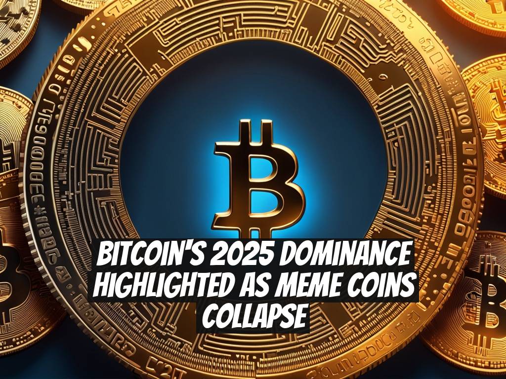 Bitcoin's 2025 Dominance Highlighted as Meme Coins Collapse