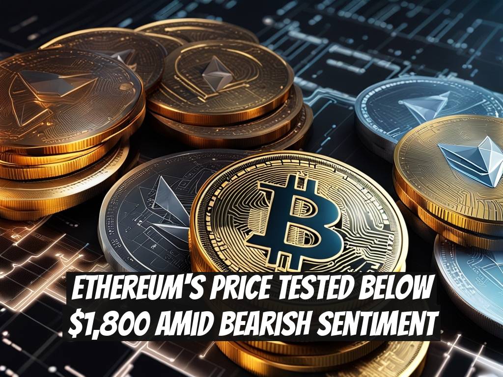 Ethereum's Price Tested Below $1,800 Amid Bearish Sentiment