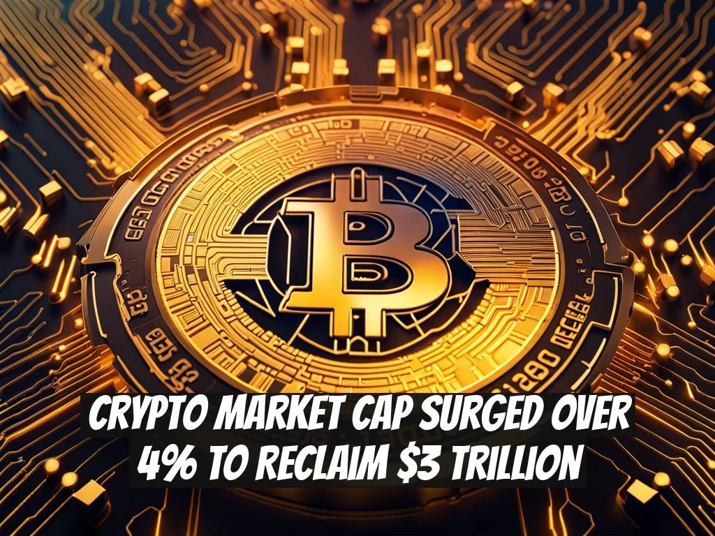 Crypto Market Cap Surged Over 4% To Reclaim $3 Trillion