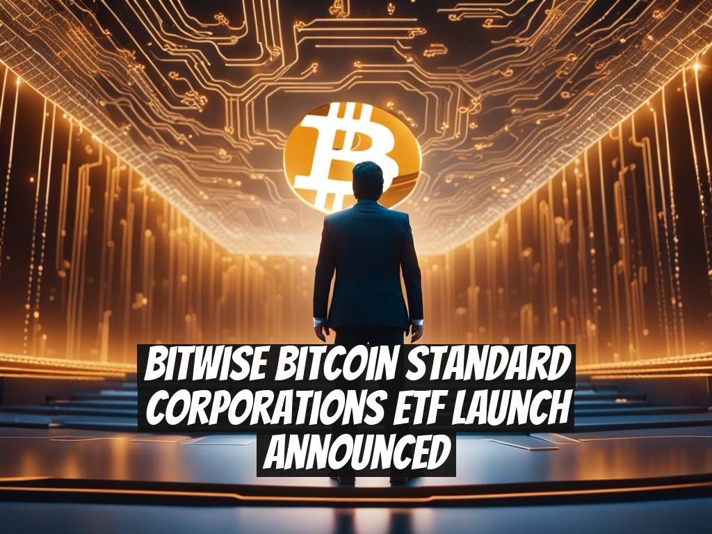 Bitwise Bitcoin Standard Corporations ETF Launch Announced