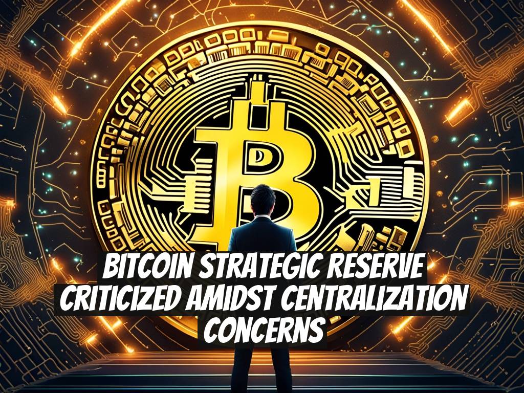 Bitcoin Strategic Reserve Criticized Amidst Centralization Concerns