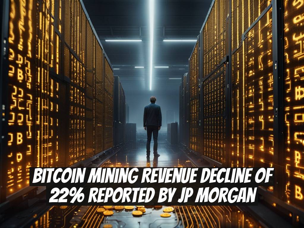 Bitcoin Mining Revenue Decline of 22% Reported by JP Morgan