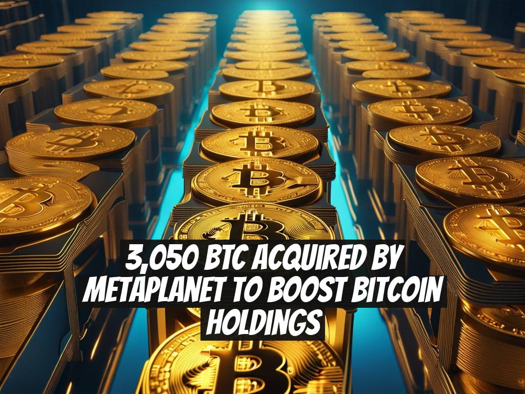 3,050 BTC Acquired by Metaplanet to Boost Bitcoin Holdings