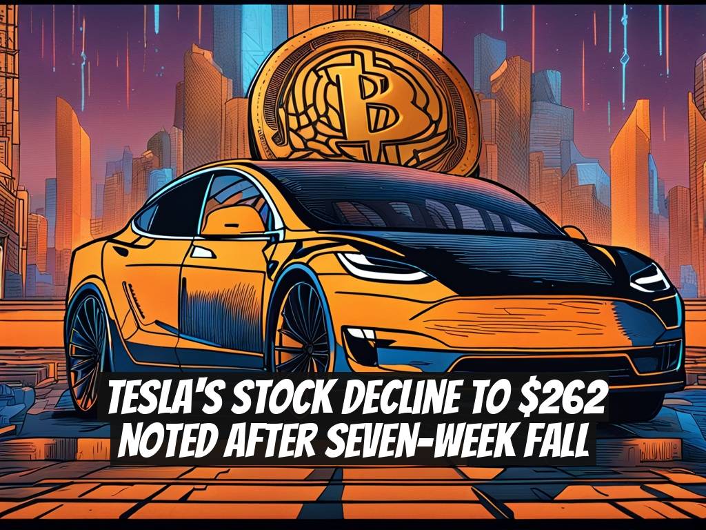 Tesla's stock decline to $262 noted after seven-week fall