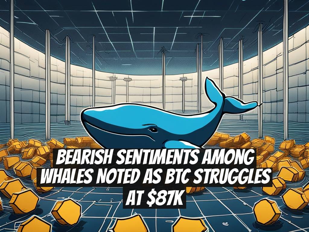 Bearish Sentiments Among Whales Noted as BTC Struggles at $87K