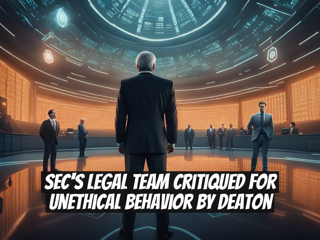 SEC's Legal Team Critiqued for Unethical Behavior by Deaton