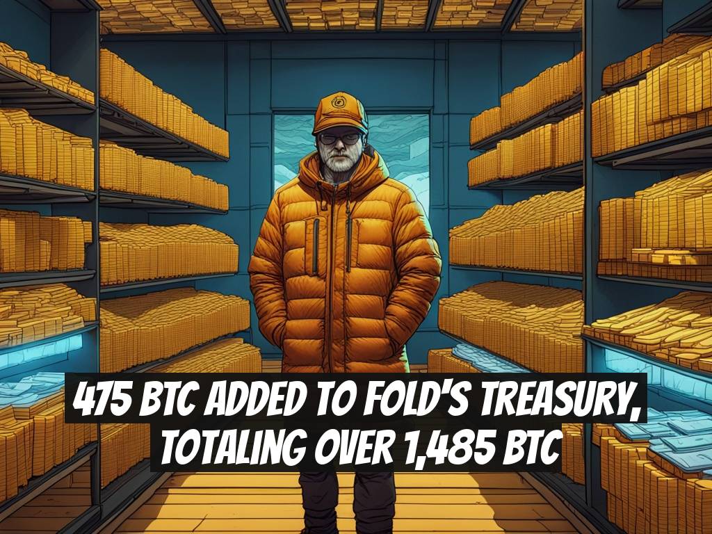 475 BTC Added to Fold's Treasury, Totaling Over 1,485 BTC