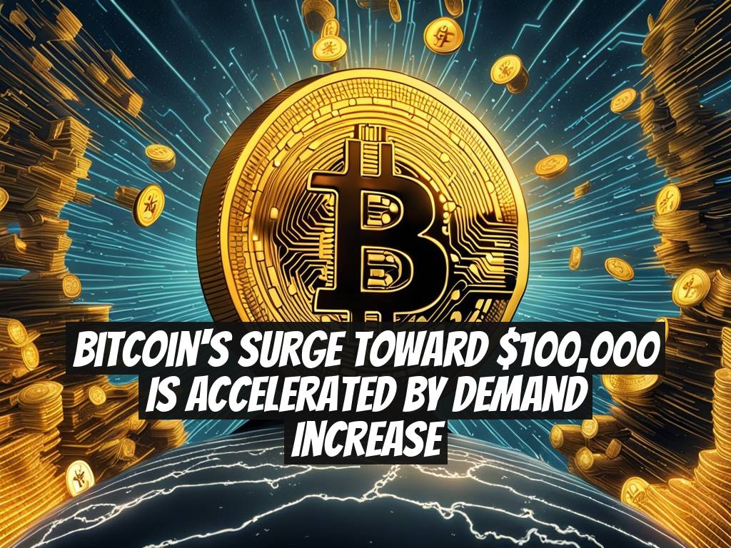 Bitcoin's Surge Toward $100,000 Is Accelerated by Demand Increase