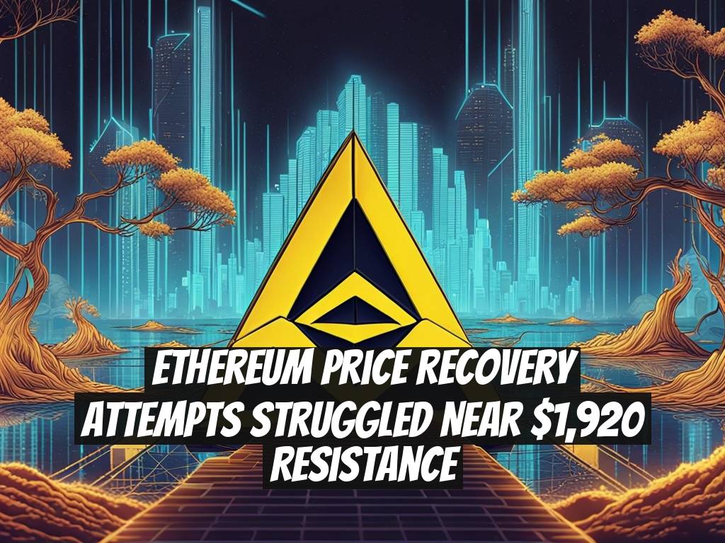 Ethereum Price Recovery Attempts Struggled Near $1,920 Resistance