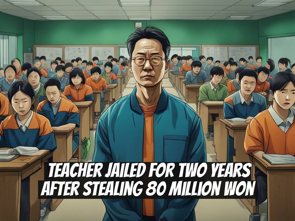 Teacher Jailed for Two Years After Stealing 80 Million Won