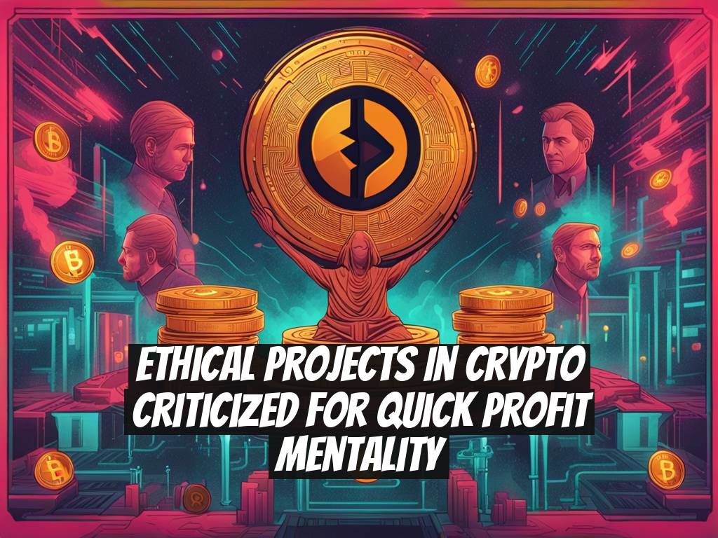 Ethical Projects in Crypto Criticized for Quick Profit Mentality