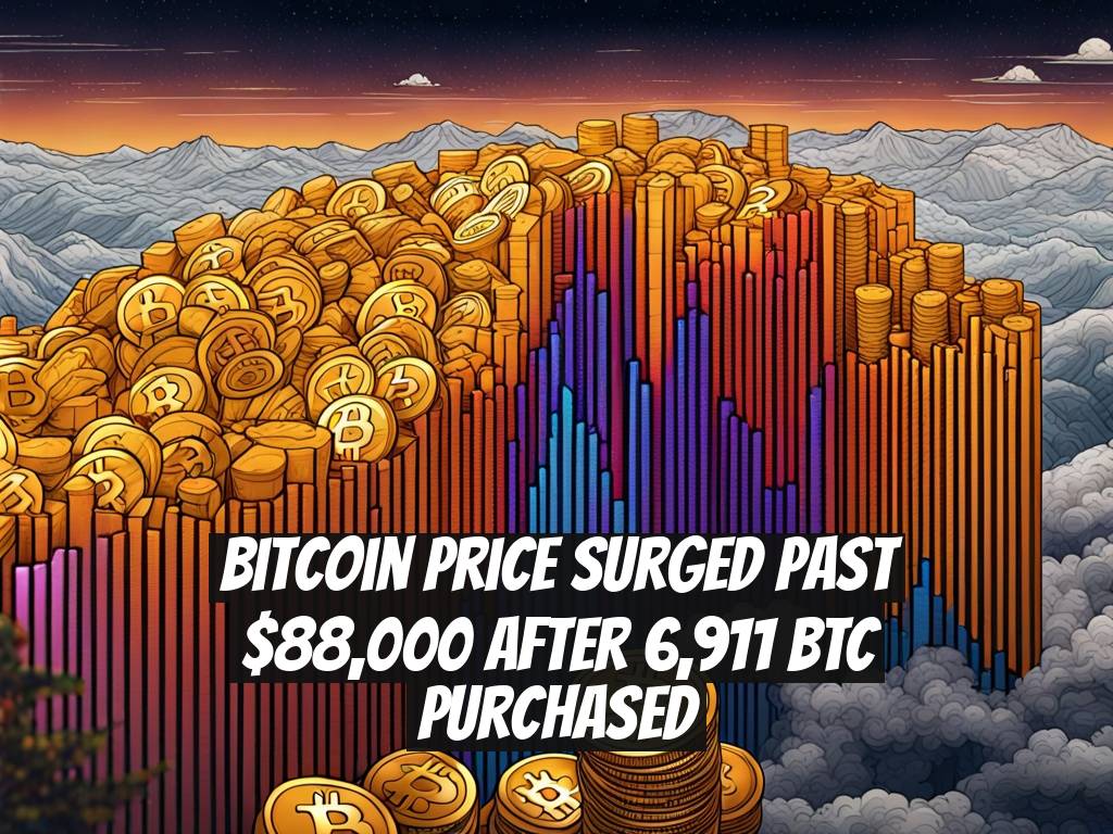 Bitcoin Price Surged Past $88,000 After 6,911 BTC Purchased