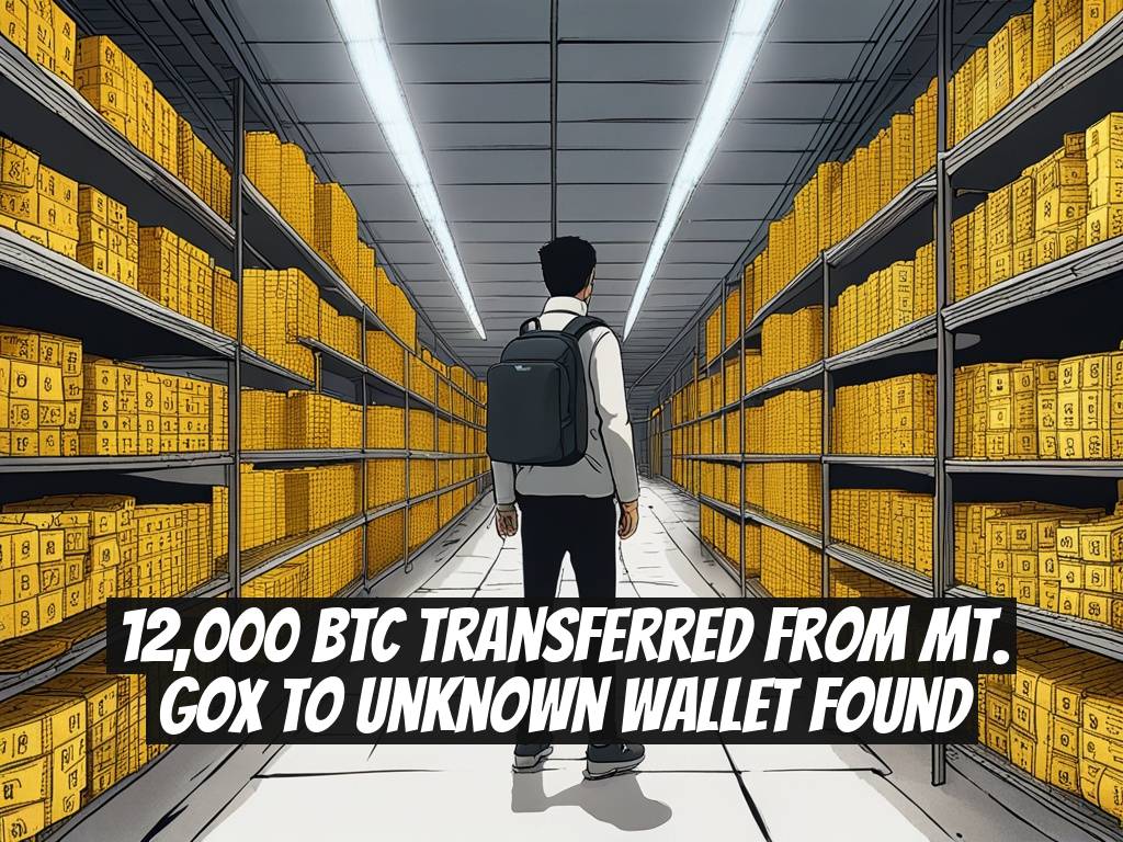 12,000 BTC Transferred from Mt. Gox to Unknown Wallet Found