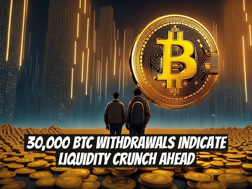 30,000 BTC Withdrawals Indicate Liquidity Crunch Ahead