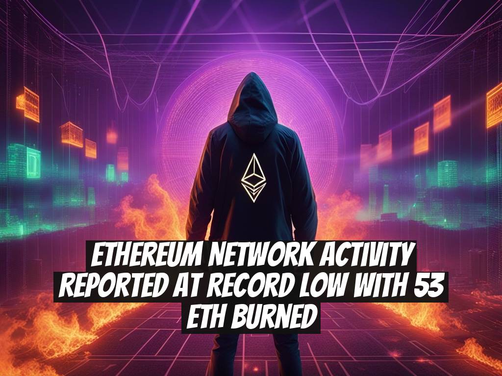 Ethereum Network Activity Reported at Record Low with 53 ETH Burned