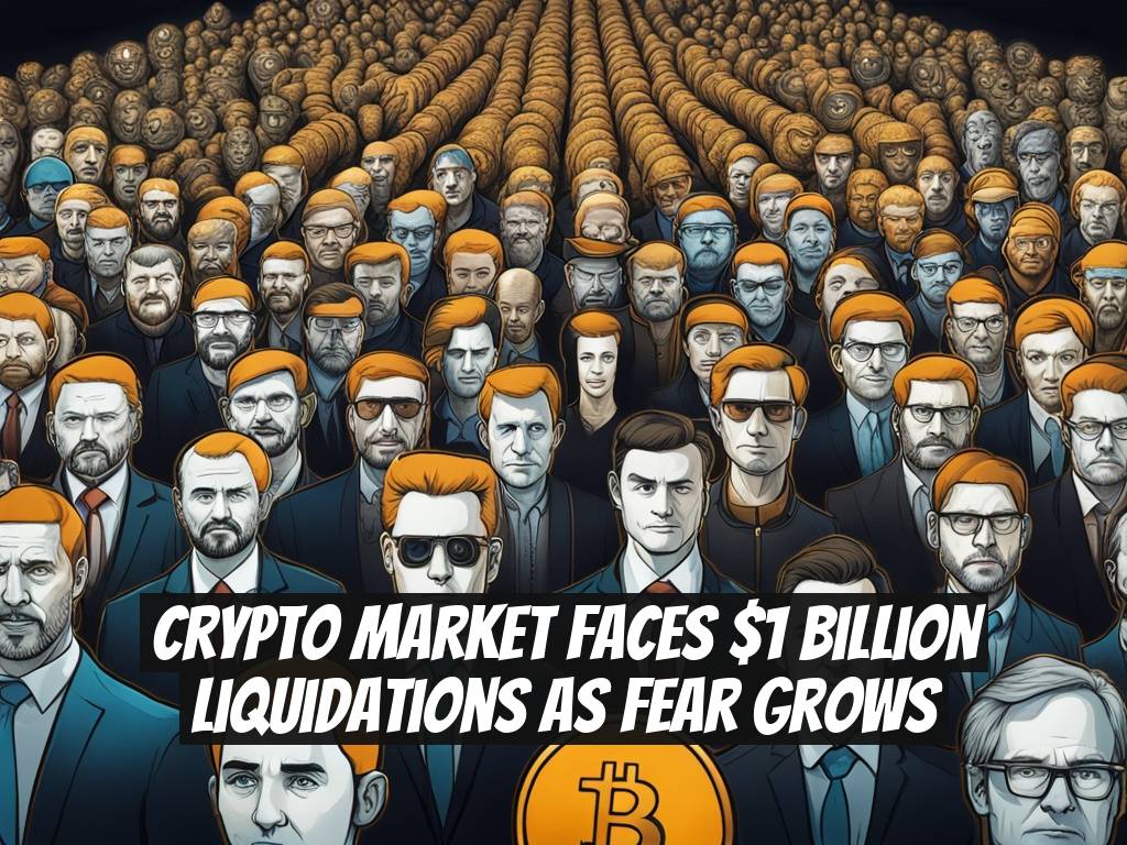 Crypto Market Faces $1 Billion Liquidations as Fear Grows