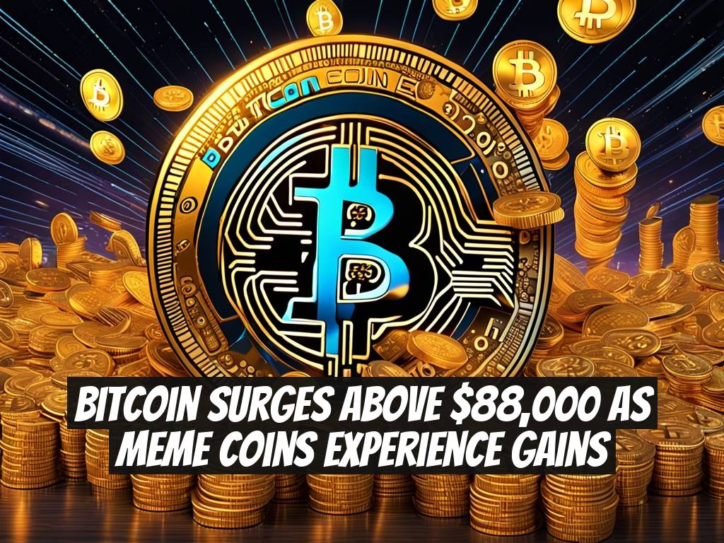 Bitcoin Surges Above $88,000 as Meme Coins Experience Gains