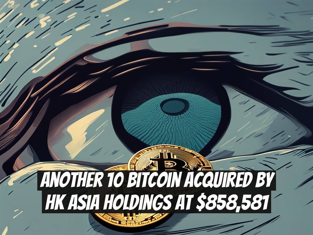 Another 10 Bitcoin Acquired by HK Asia Holdings at $858,581