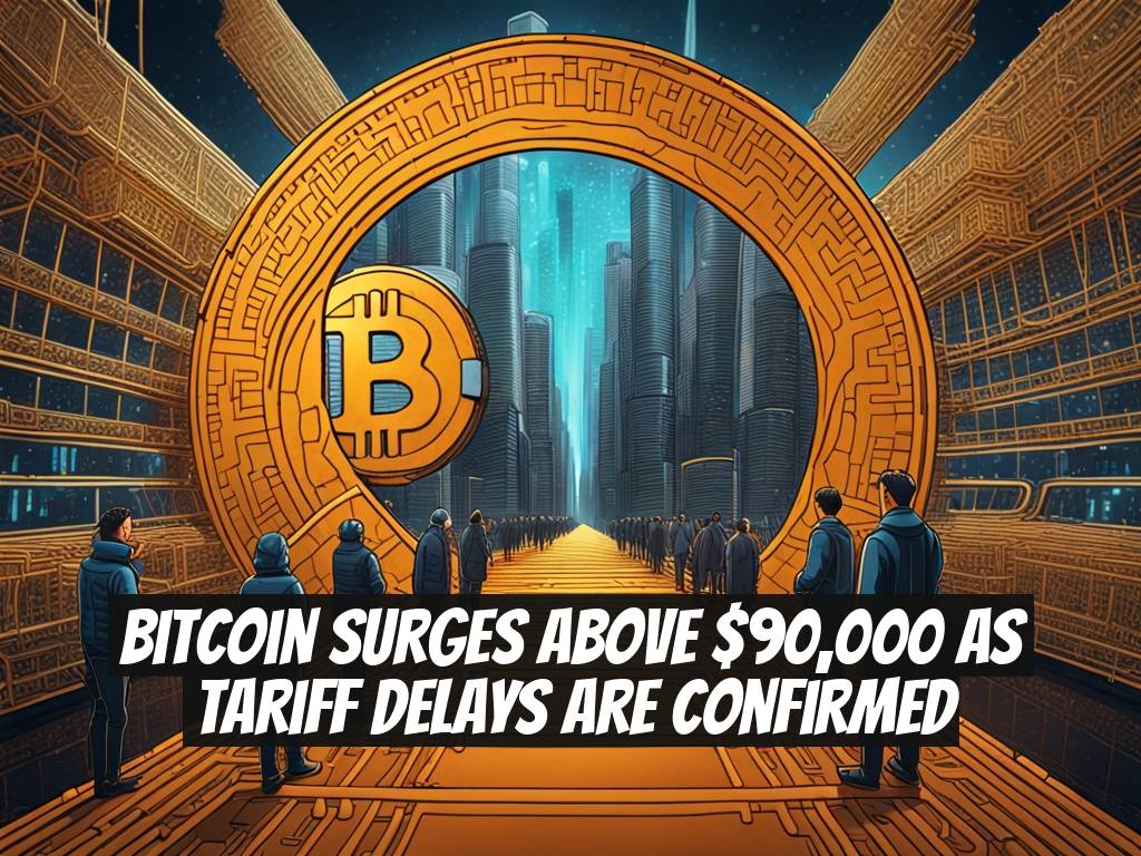 Bitcoin Surges Above $90,000 as Tariff Delays Are Confirmed