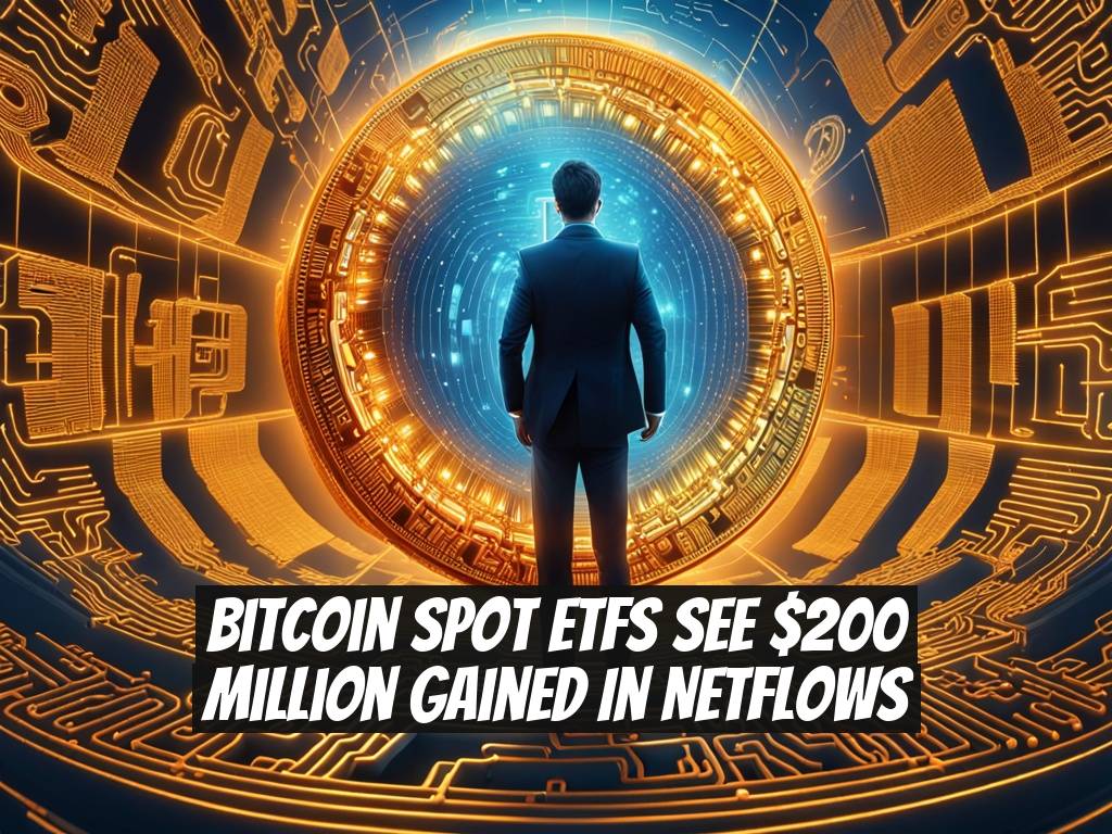 Bitcoin Spot ETFs See $200 Million Gained in Netflows