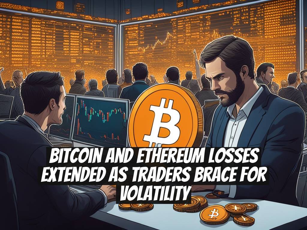 Bitcoin and Ethereum Losses Extended as Traders Brace for Volatility