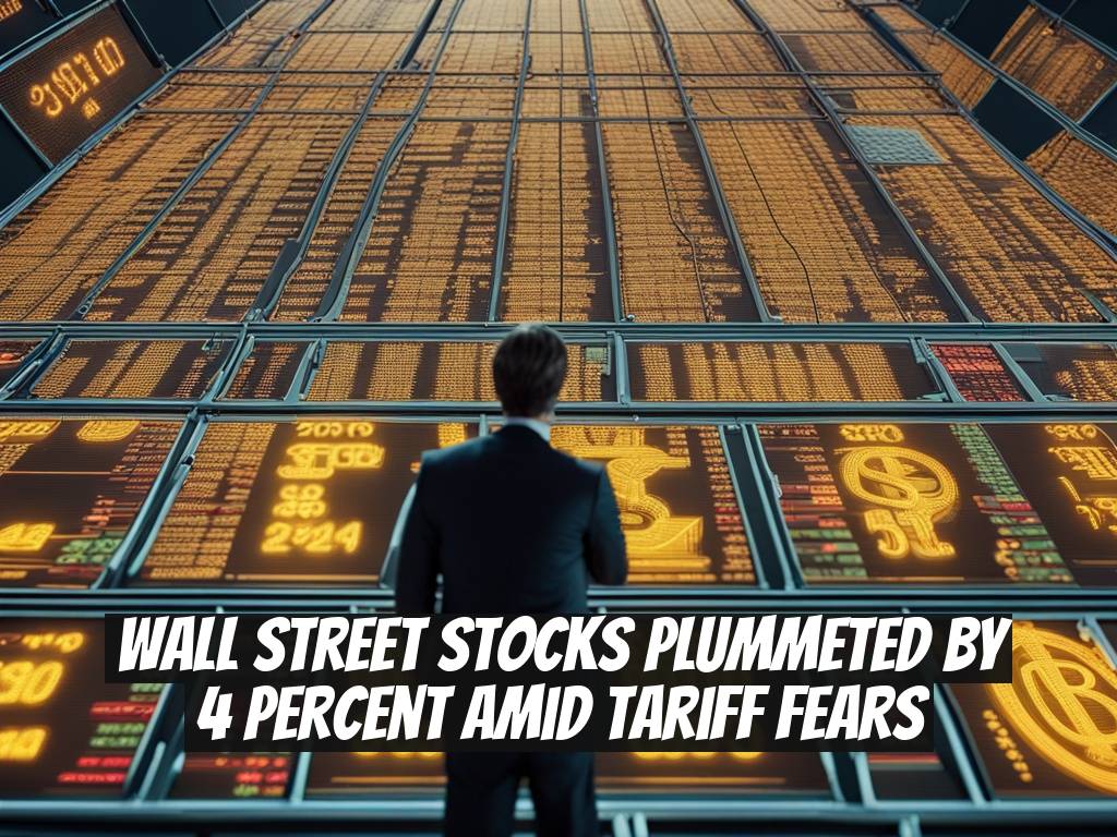 Wall Street Stocks Plummeted by 4 Percent Amid Tariff Fears