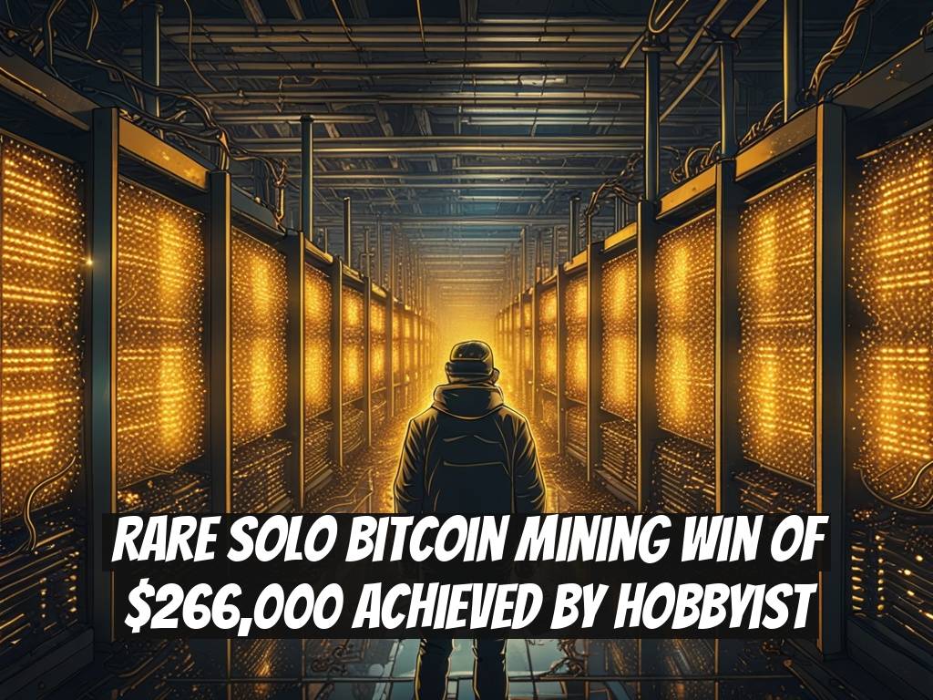 Rare Solo Bitcoin Mining Win of $266,000 Achieved by Hobbyist