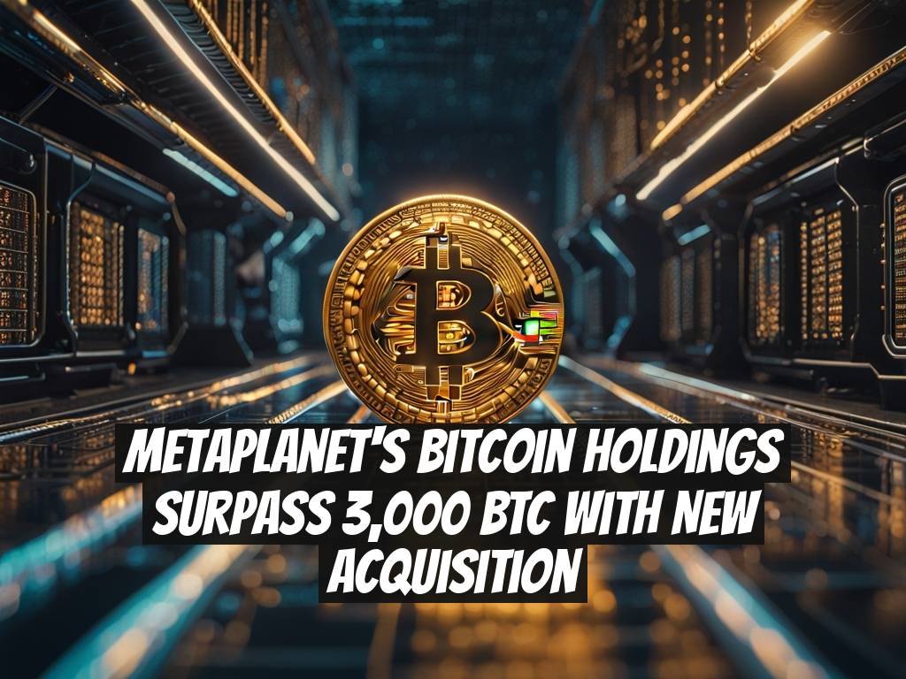 Metaplanet's Bitcoin Holdings Surpass 3,000 BTC With New Acquisition