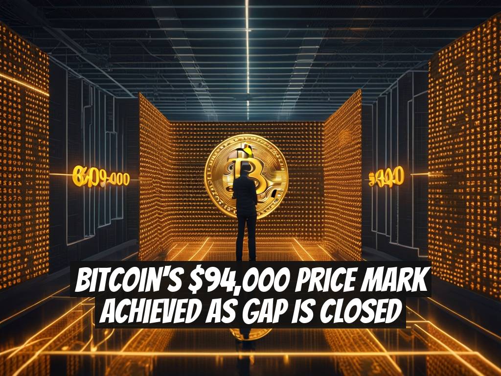 Bitcoin's $94,000 Price Mark Achieved as Gap is Closed