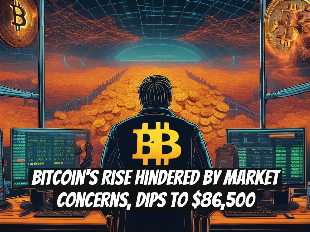 Bitcoin's Rise Hindered by Market Concerns, Dips to $86,500