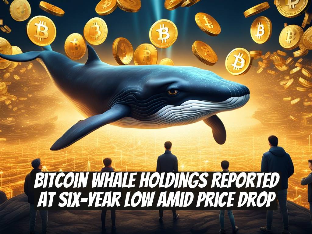 Bitcoin Whale Holdings Reported at Six-Year Low Amid Price Drop