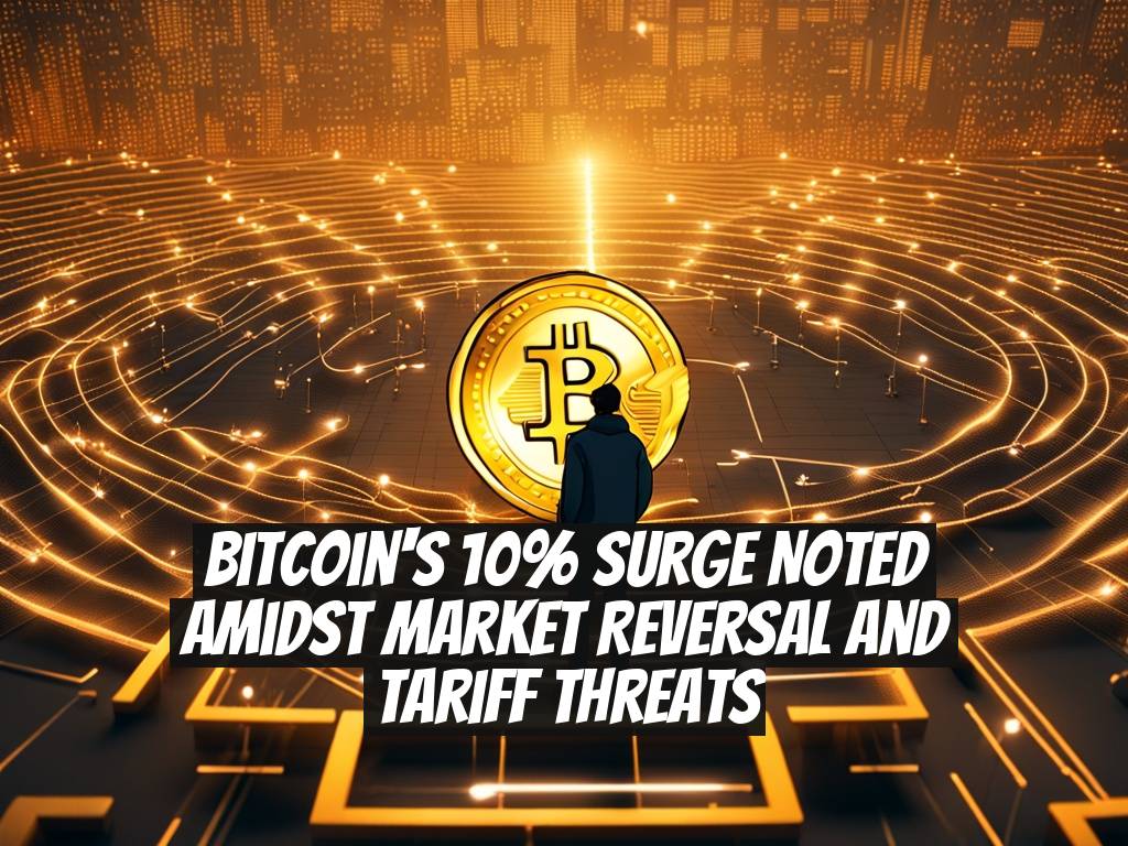 Bitcoin's 10% Surge Noted Amidst Market Reversal and Tariff Threats