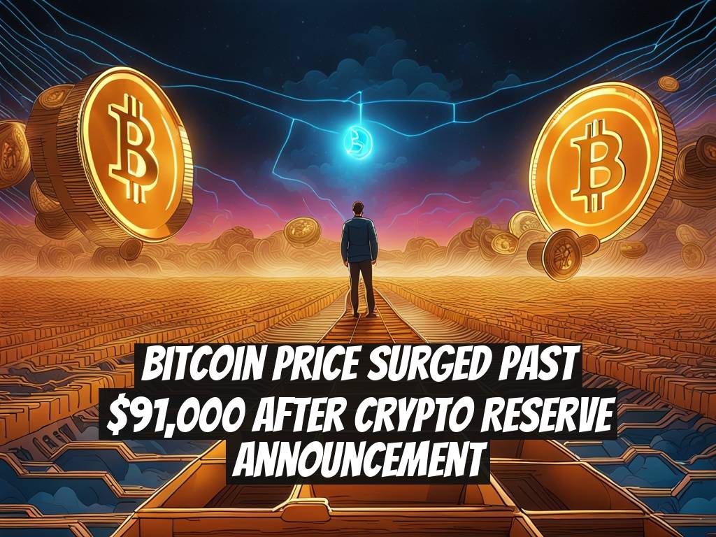 Bitcoin Price Surged Past $91,000 After Crypto Reserve Announcement