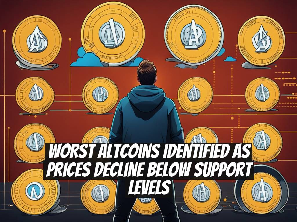 Worst Altcoins Identified as Prices Decline Below Support Levels