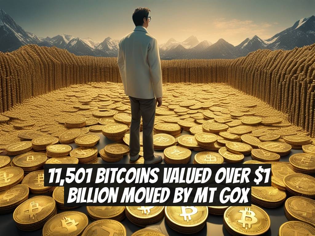 11,501 Bitcoins Valued Over $1 Billion Moved by Mt Gox