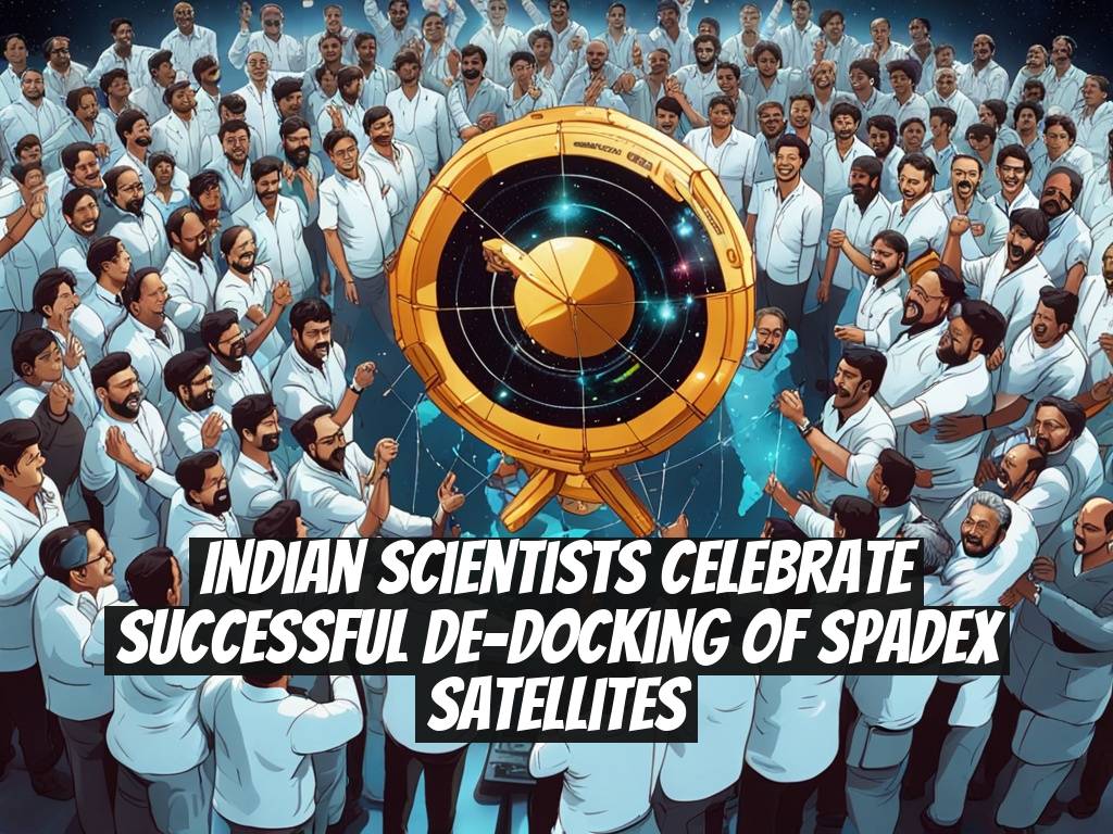 Indian Scientists Celebrate Successful De-Docking of SpaDeX Satellites