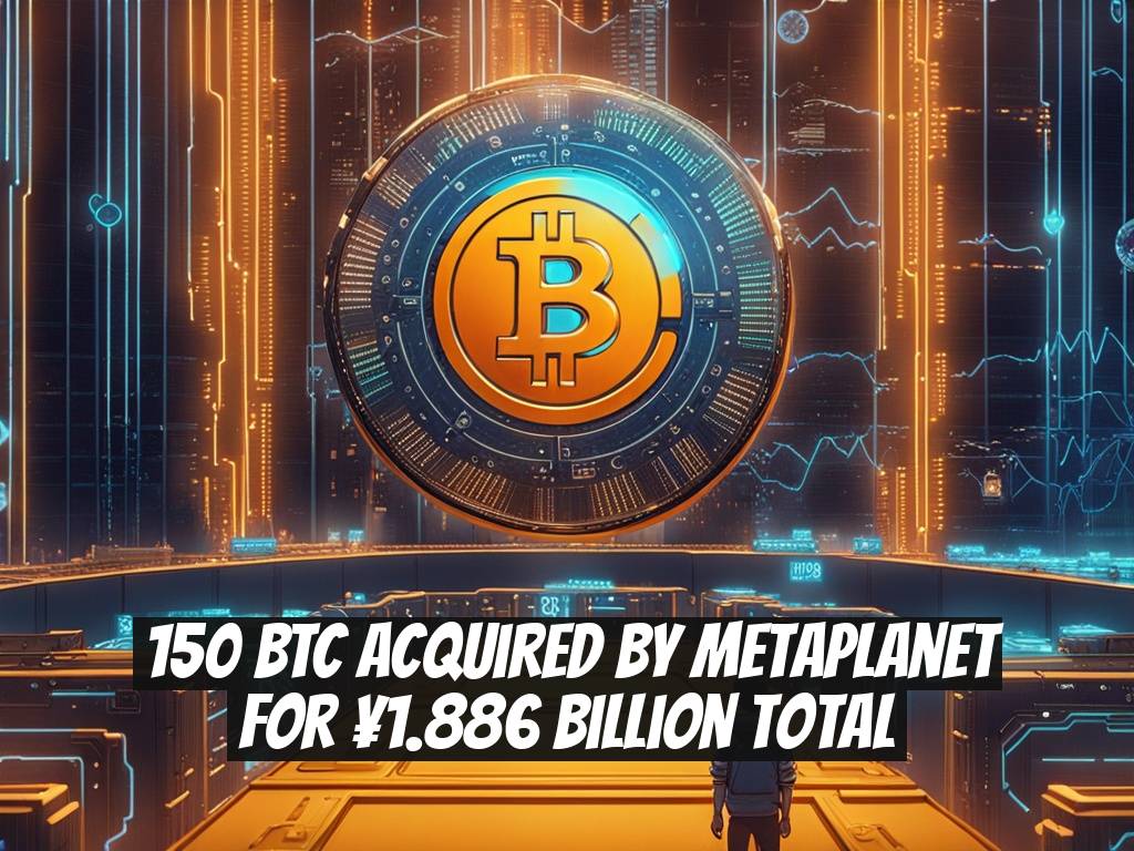 150 BTC Acquired by Metaplanet for ¥1.886 Billion Total
