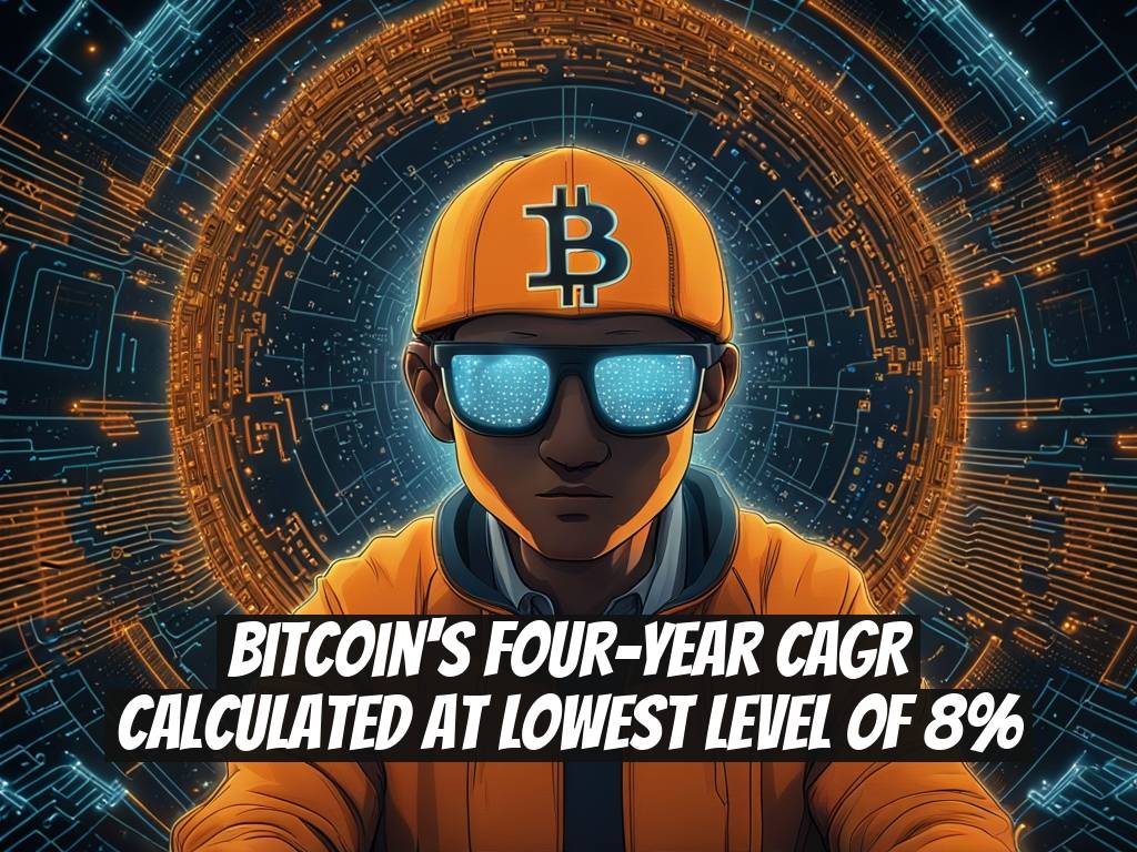 Bitcoin's Four-Year CAGR Calculated at Lowest Level of 8%