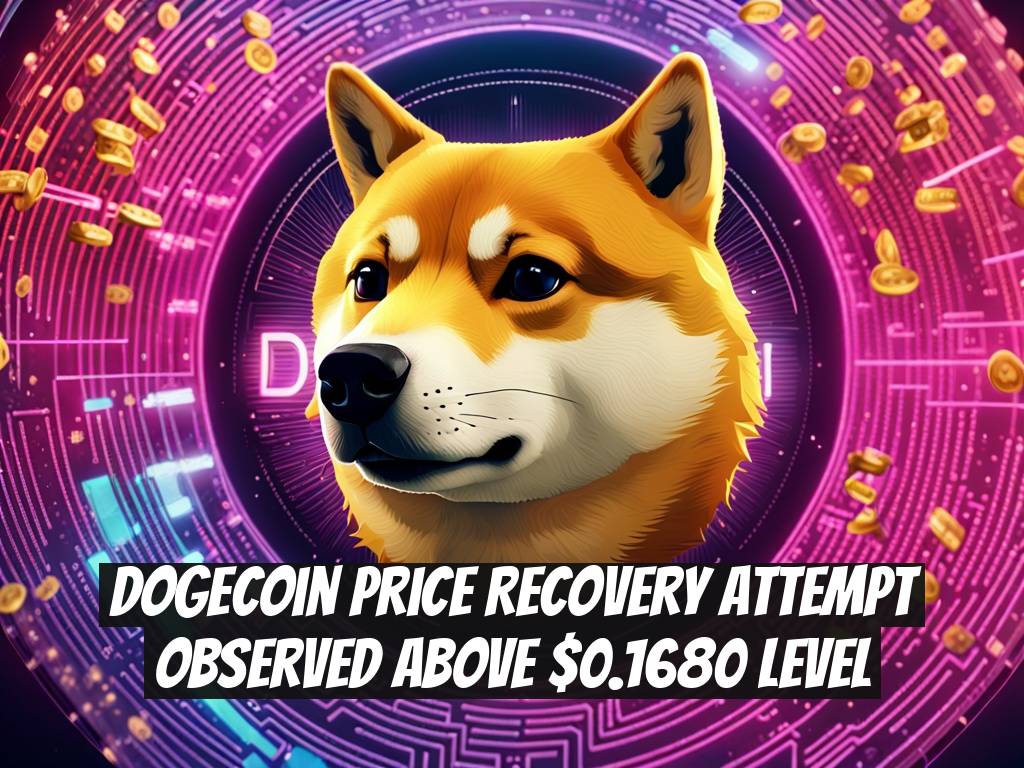 Dogecoin Price Recovery Attempt Observed Above $0.1680 Level