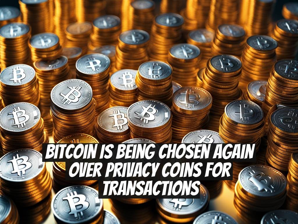 Bitcoin is Being Chosen Again Over Privacy Coins for Transactions