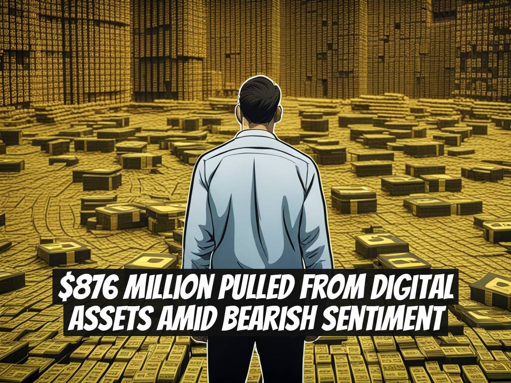 $876 Million Pulled from Digital Assets Amid Bearish Sentiment