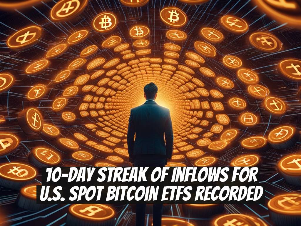 10-Day Streak of Inflows for U.S. Spot Bitcoin ETFs Recorded