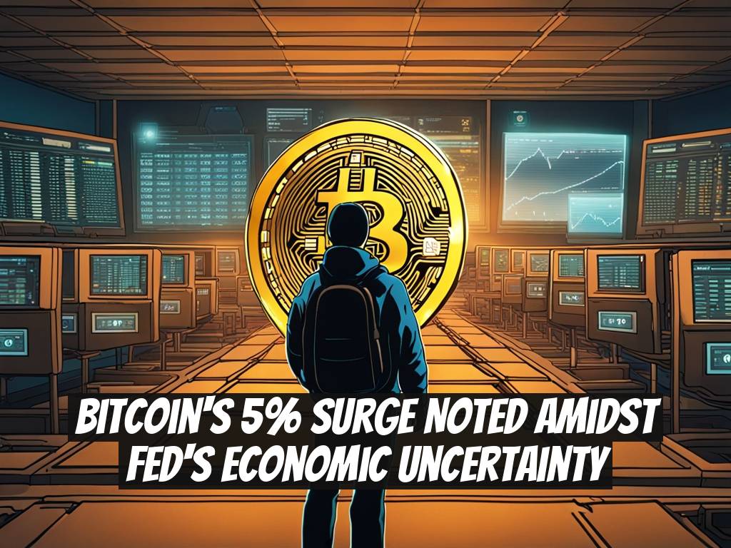 Bitcoin's 5% Surge Noted Amidst Fed's Economic Uncertainty